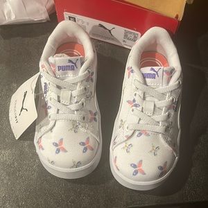 NWT Puma Jade Butterfly Paint White Toddler Tennis Shoes